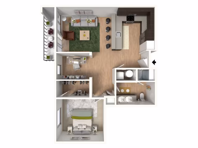 1x1 - DeGRAZIA 918 402 floor plan